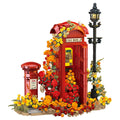 🍁 Escape to London! Vintage Telephone Box Micro-Brick Set | Your Cozy Desk Retreat ☎️✨