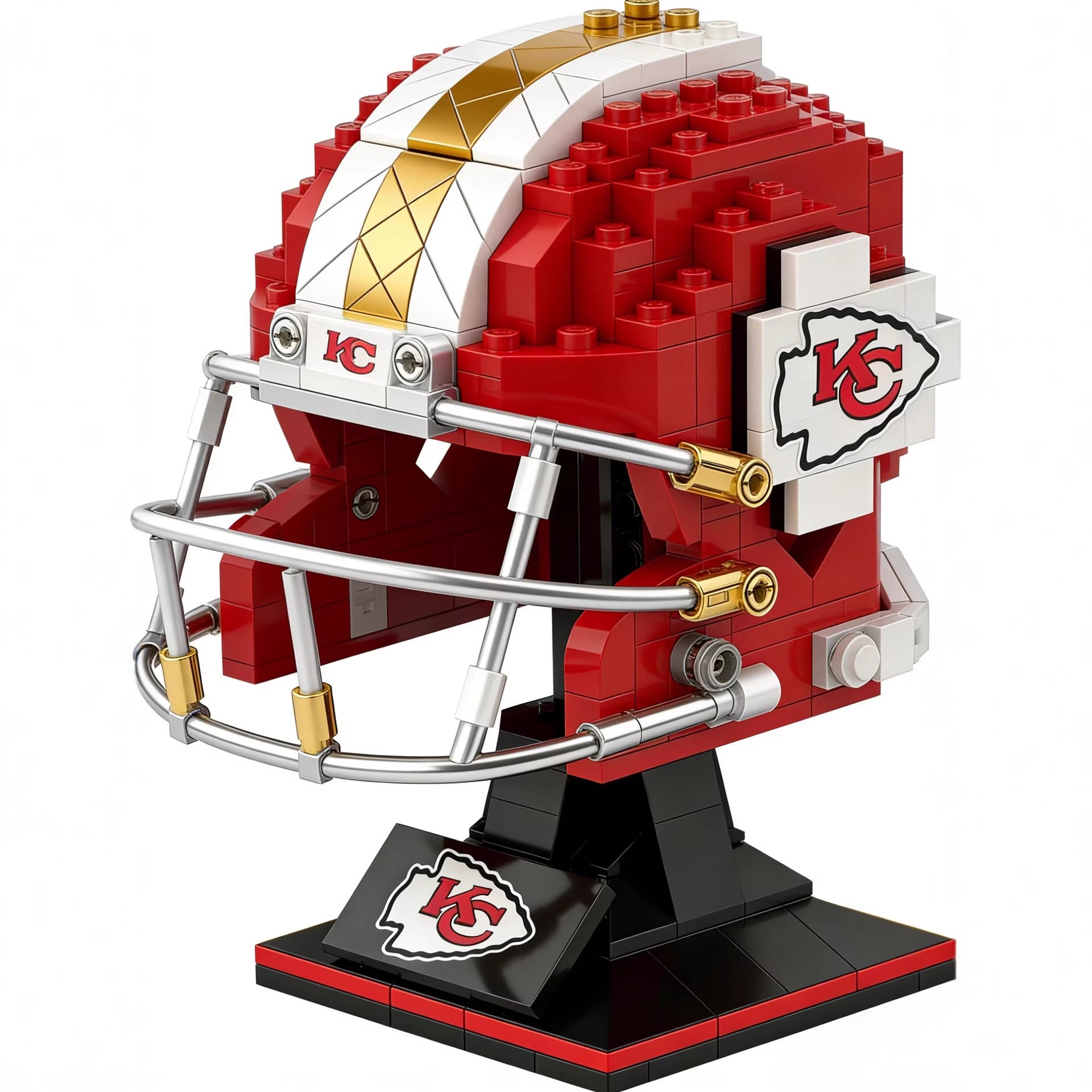 🏈 NFL Edition Brick Helmet Collection - 32 Teams Available - 3D DIY Display Model for Fans 🧱