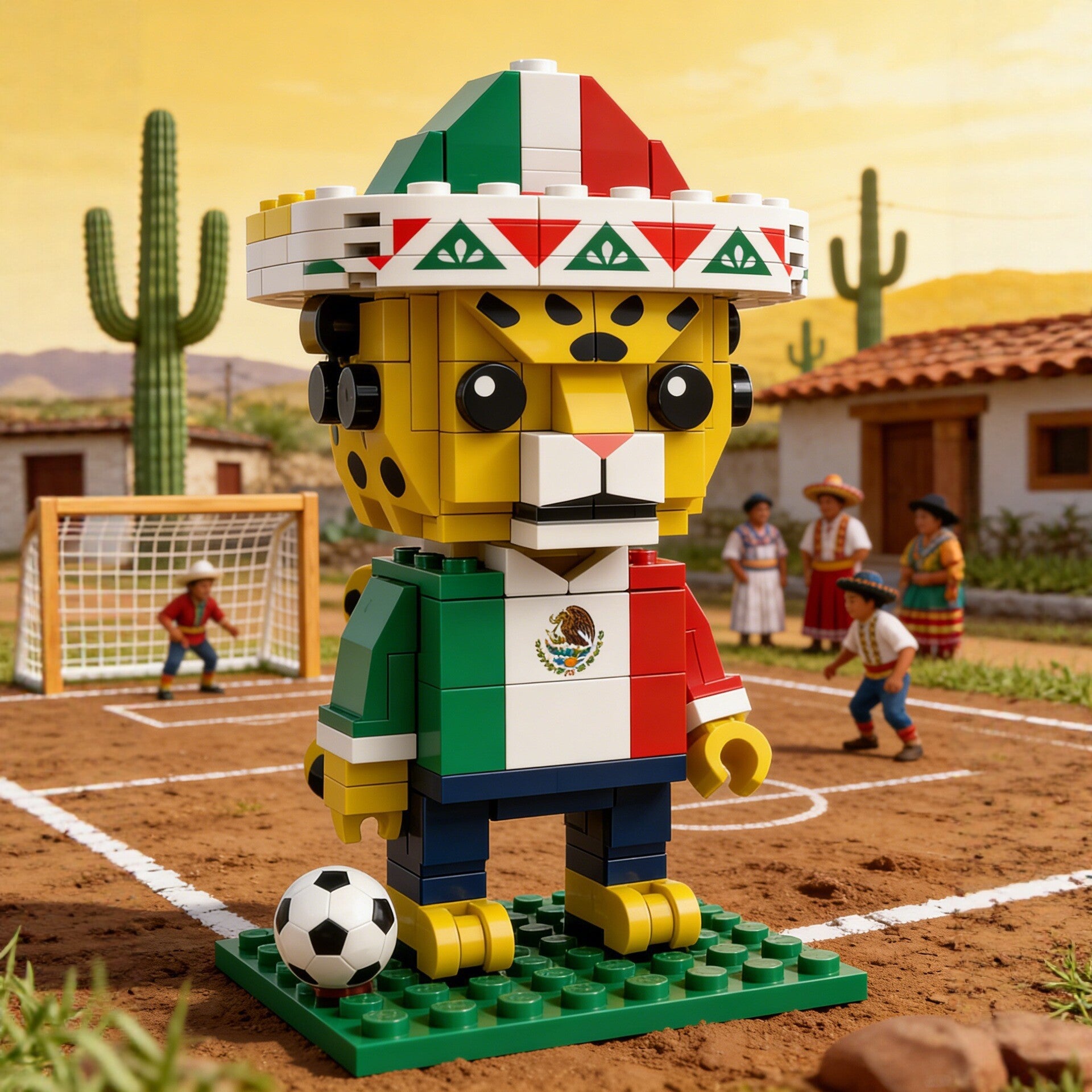 United 2026: Official North American World Cup Mascot Building Block Set (USA, Canada, Mexico) 🦅🦌🐆⚽️