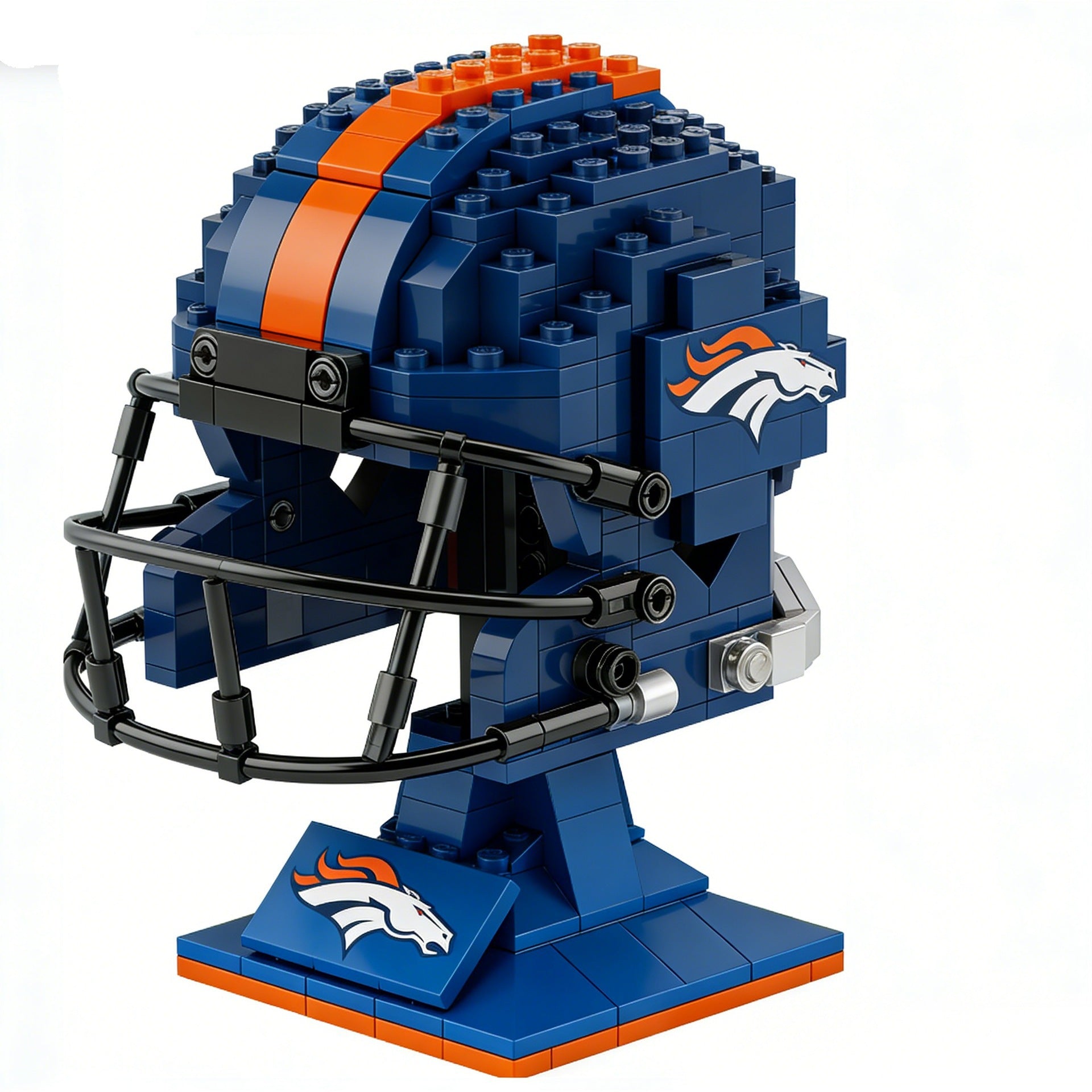 🏈 NFL Edition Brick Helmet Collection - 32 Teams Available - 3D DIY Display Model for Fans 🧱