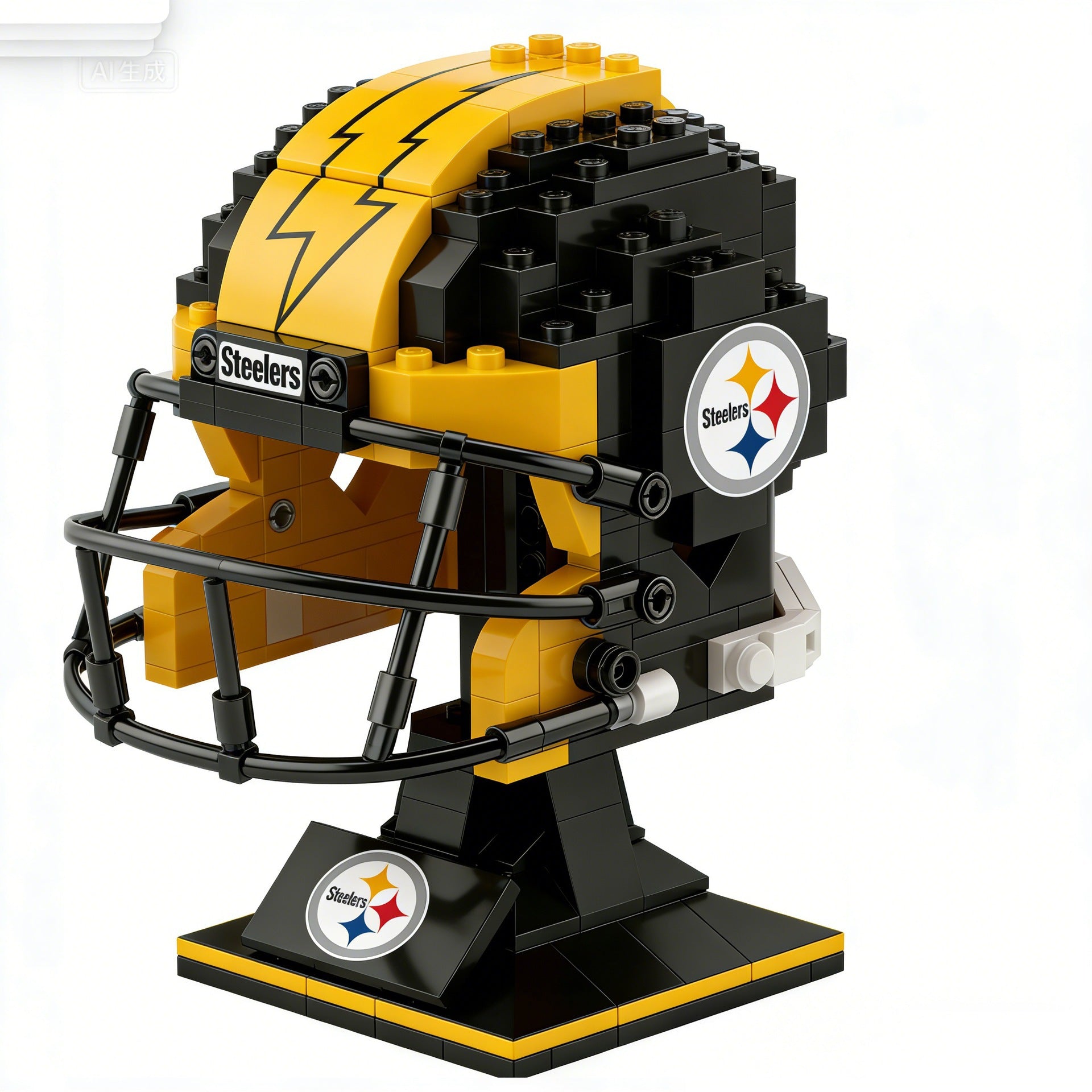 🏈 NFL Edition Brick Helmet Collection - 32 Teams Available - 3D DIY Display Model for Fans 🧱
