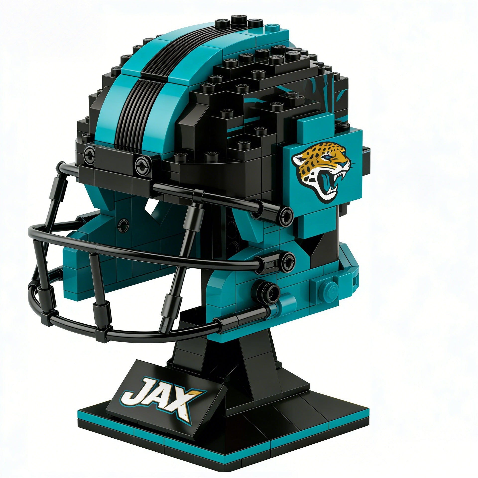 🏈 NFL Edition Brick Helmet Collection - 32 Teams Available - 3D DIY Display Model for Fans 🧱