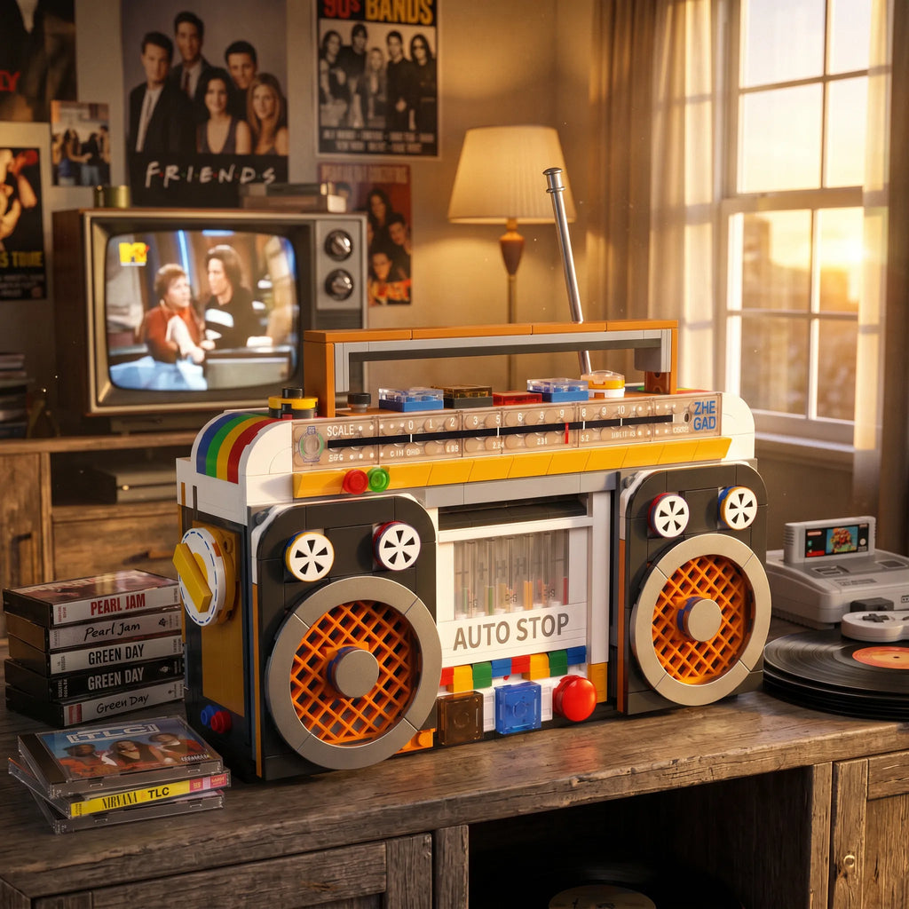 90s Nostalgia Retro Radio Building Block Set