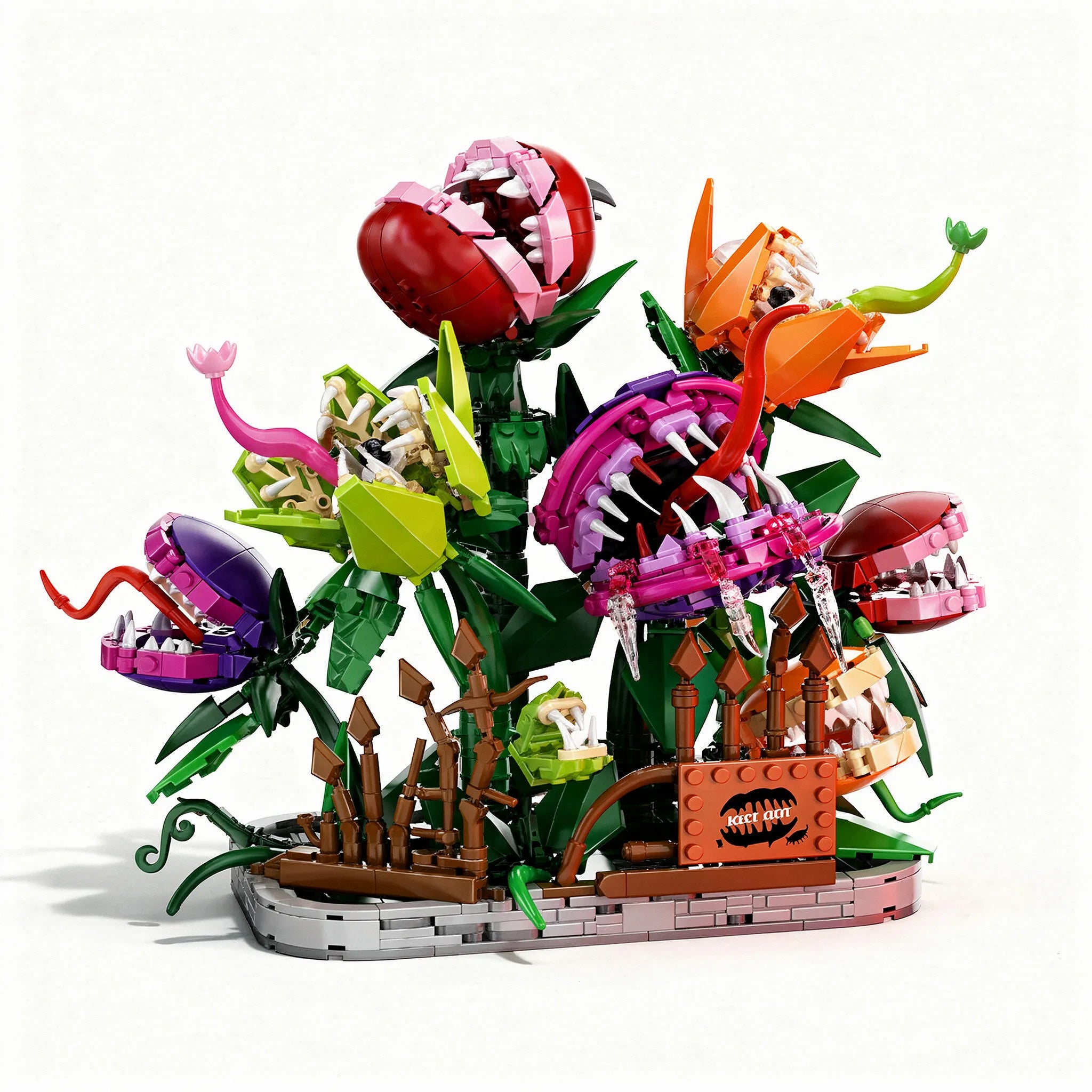 Piranha Plant Magic Book Building Blocks | High-Difficulty Puzzle Model | Immersive Fantasy Desk Decor | For Adult Builders & Geeks 📖🌱