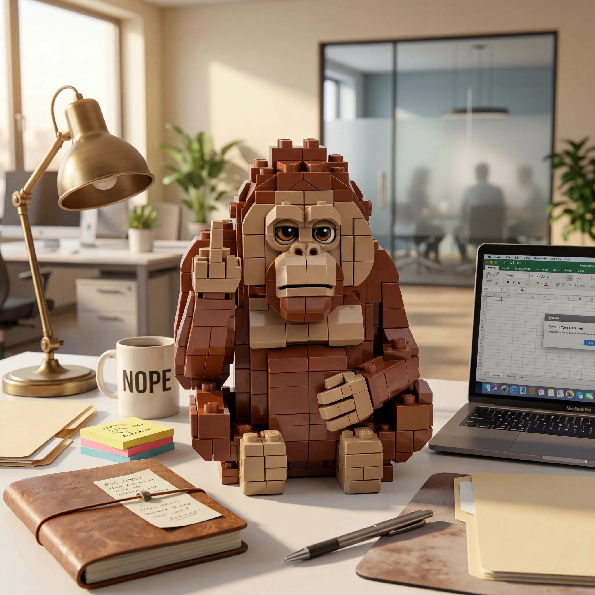 Not Just a Gorilla Building Block Set — A Little Friend for Your Desk 🦍✨