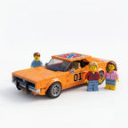 🚗 Classic Dodge 01 Race Car Brick Display Building Brick Set