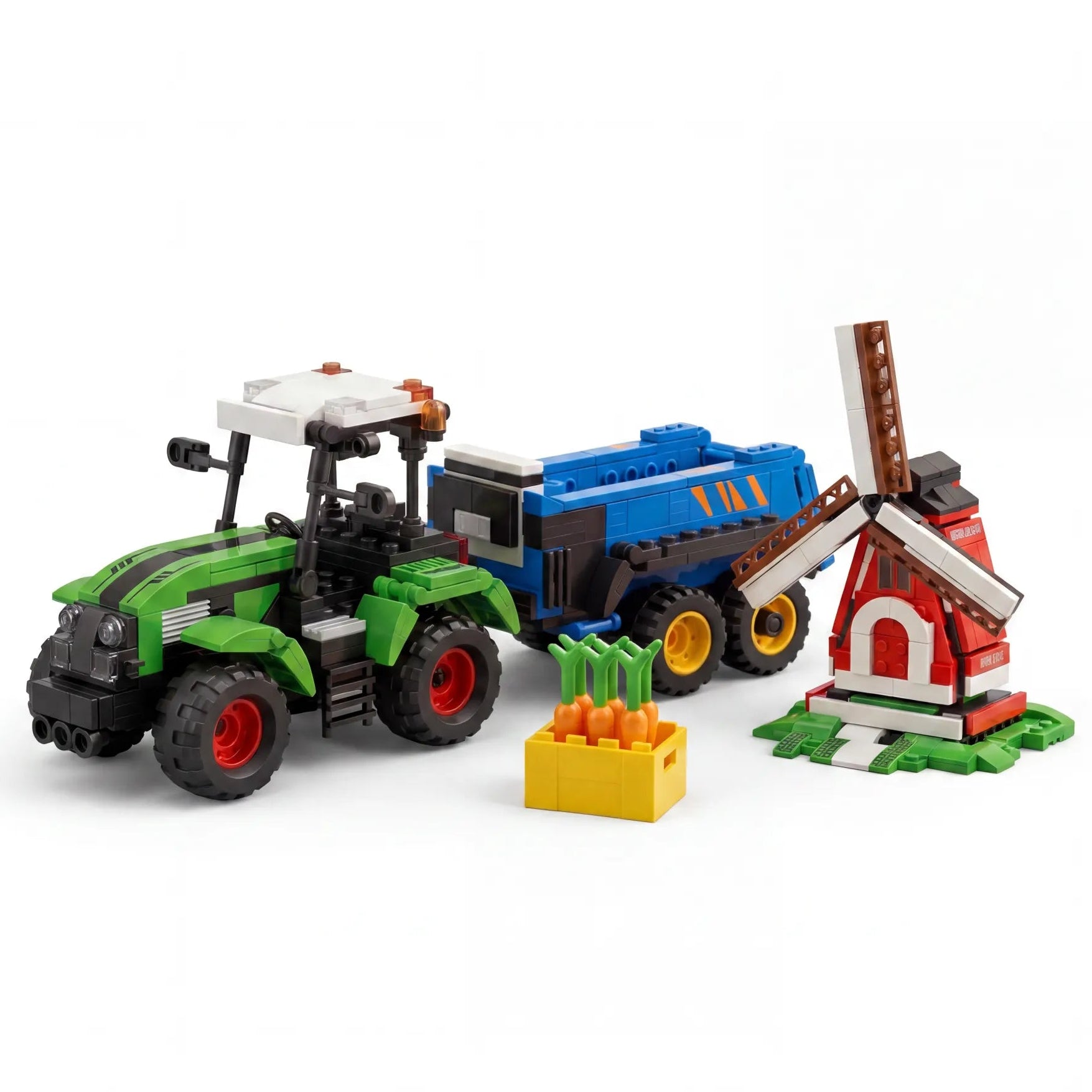 4-in-1 Farm Tractor Building Blocks