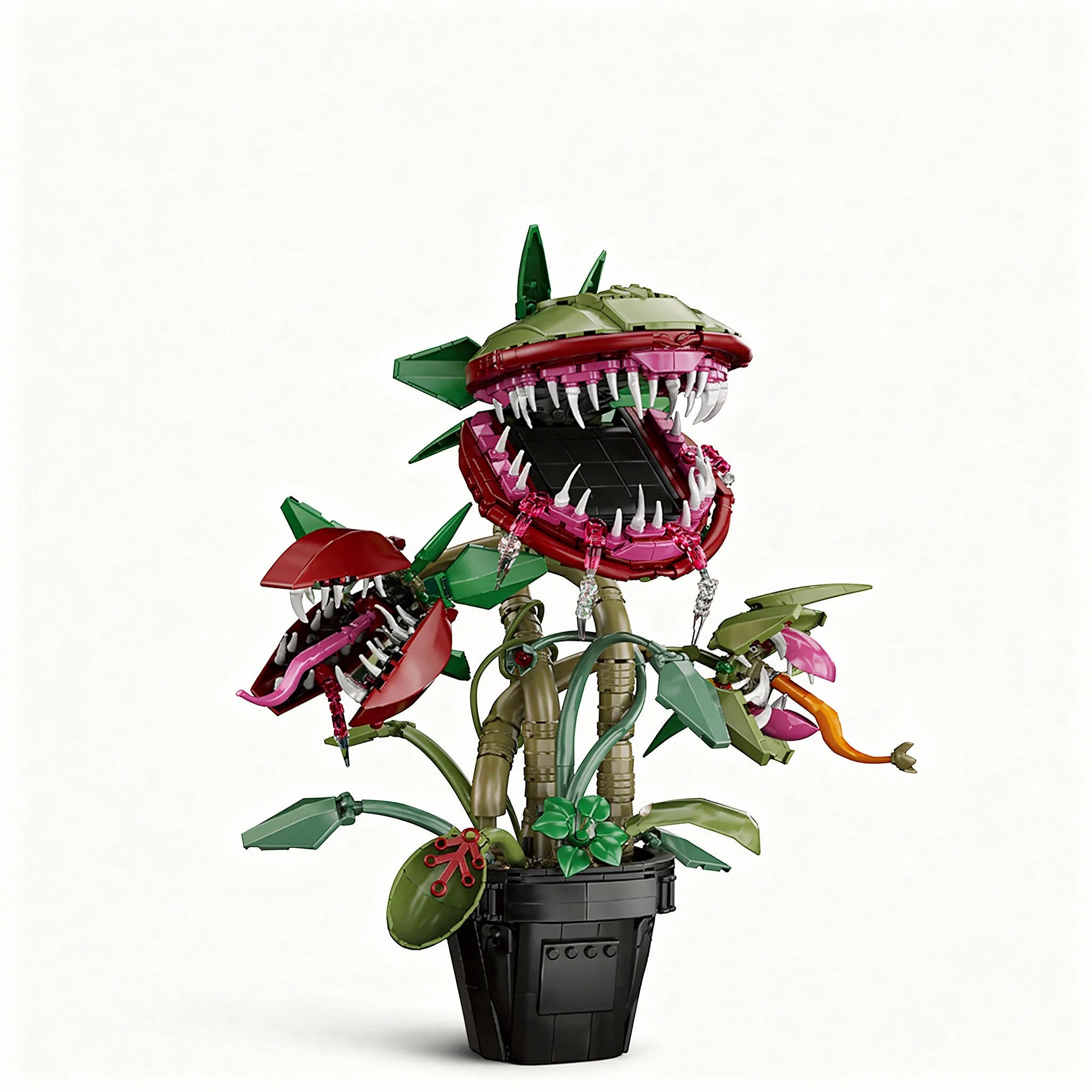 Piranha Plant Magic Book Building Blocks | High-Difficulty Puzzle Model | Immersive Fantasy Desk Decor | For Adult Builders & Geeks 📖🌱