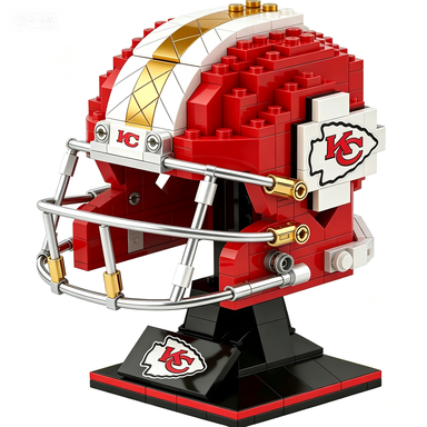 🏈 NFL Edition Brick Helmet Collection - 32 Teams Available - 3D DIY Display Model for Fans 🧱