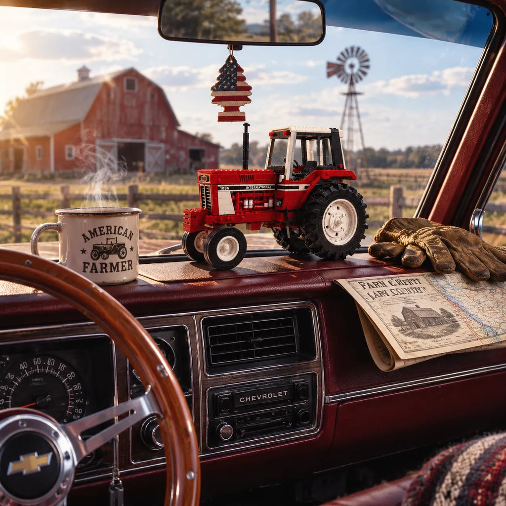 Red Legacy 1086 Farm Tractor Building Set