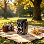 Classic TLR Camera Brick Set | Vintage Display Piece | Elevate Your Workspace for Creatives