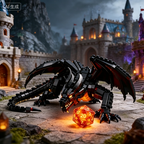 Dungeons & Dragons Obsidian Dragon &   Collector Edition Building Block Model
