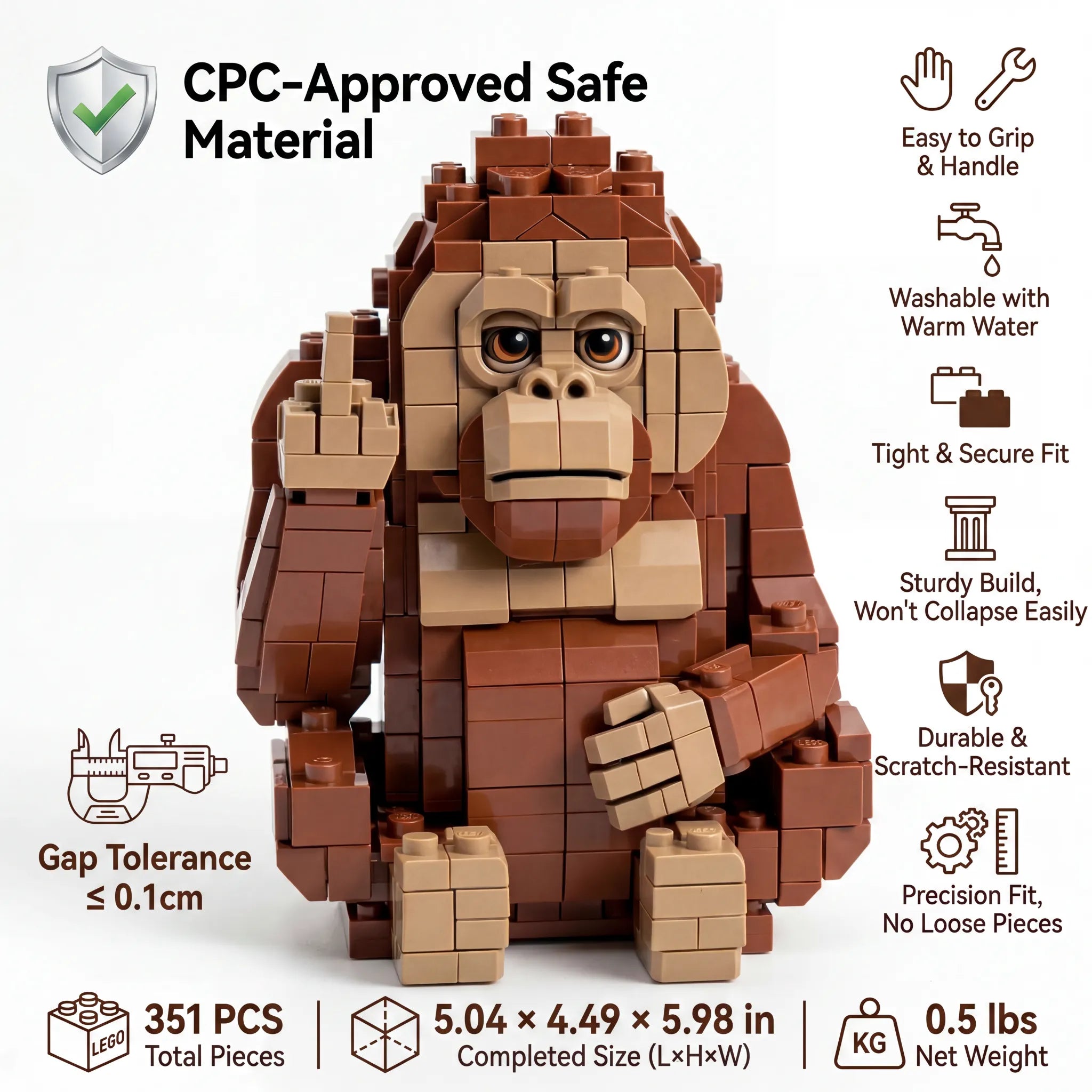 Not Just a Gorilla Building Block Set — A Little Friend for Your Desk 🦍✨