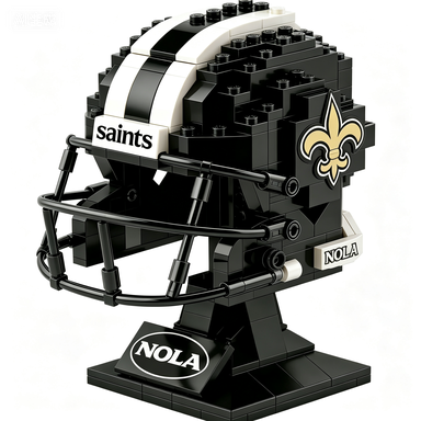 🏈 NFL Edition Brick Helmet Collection - 32 Teams Available - 3D DIY Display Model for Fans 🧱