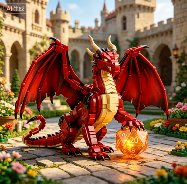 Dungeons & Dragons Red Dragon &  Legendary Edition Building Block Model