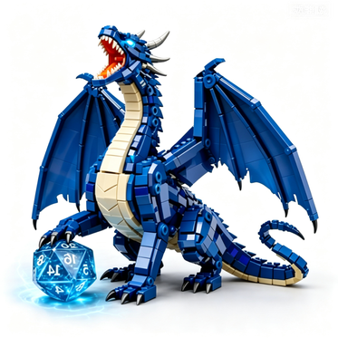 Dungeons & Dragons Storm Dragon & Thunder Edition Building Block Model