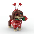 Valentine Dachshund Building blocks Set