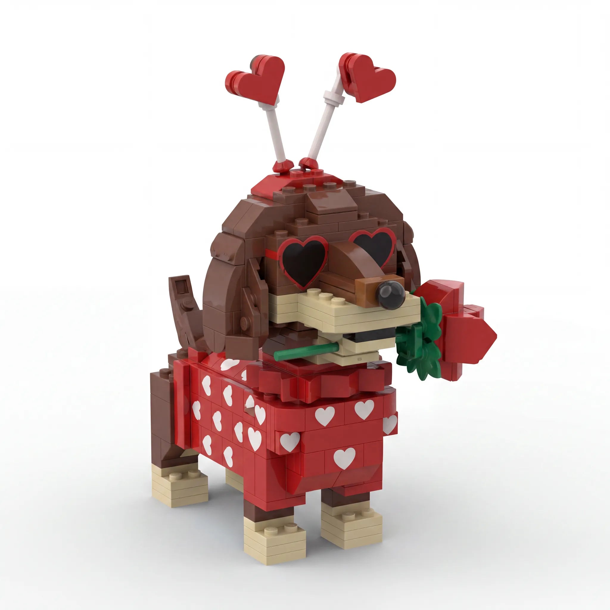 Valentine Dachshund Building blocks Set
