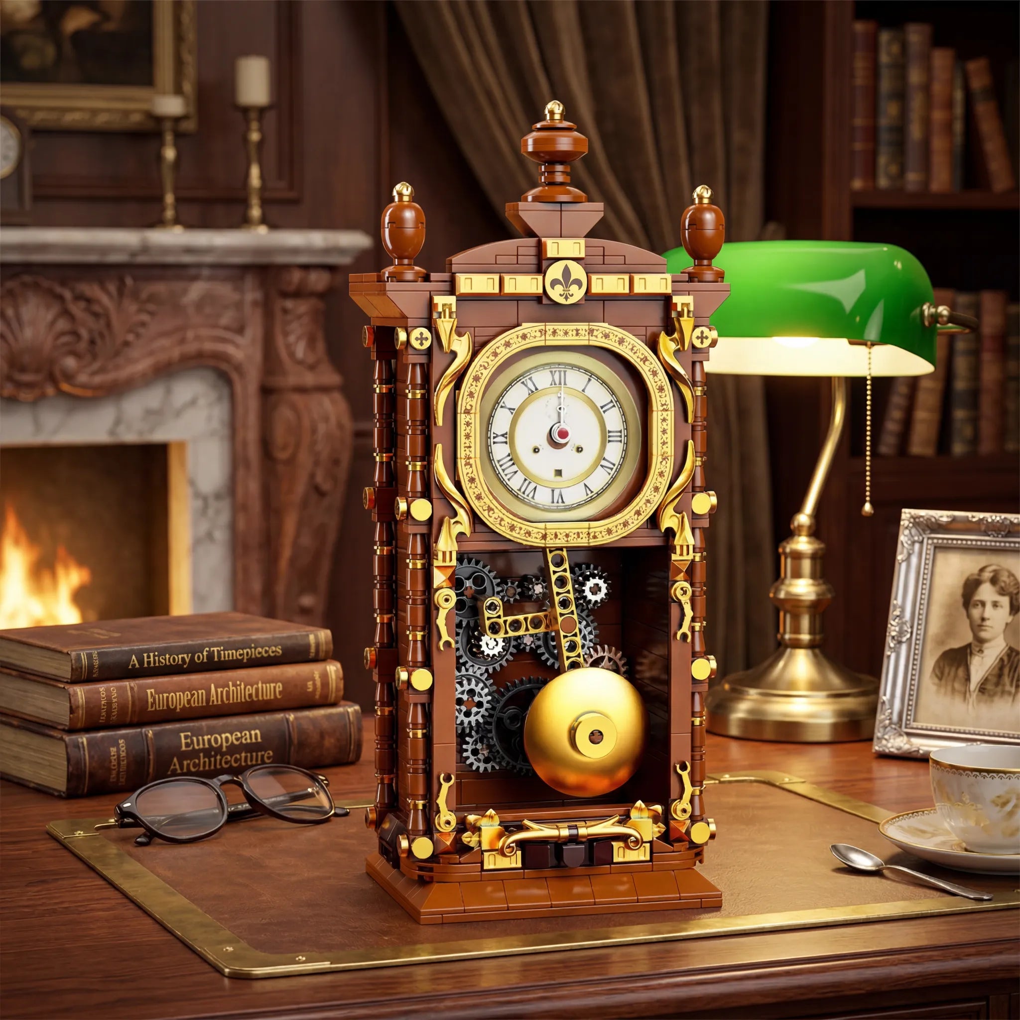 🕰️ Vintage Mechanical Clock Building Blocks | Build Time Into Art
