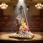 Eternal Flower Violin Decor | Luxury Preserved Floral Art | Unique Accent Piece for Music Lovers