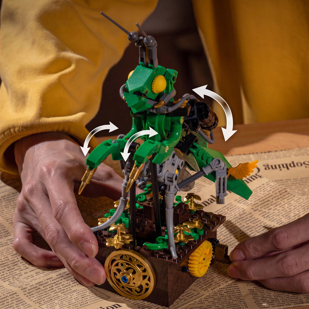 Mechanical Praying Mantis Building Block Set