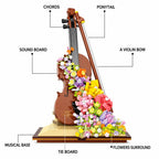 Eternal Flower Violin Decor | Luxury Preserved Floral Art | Unique Accent Piece for Music Lovers