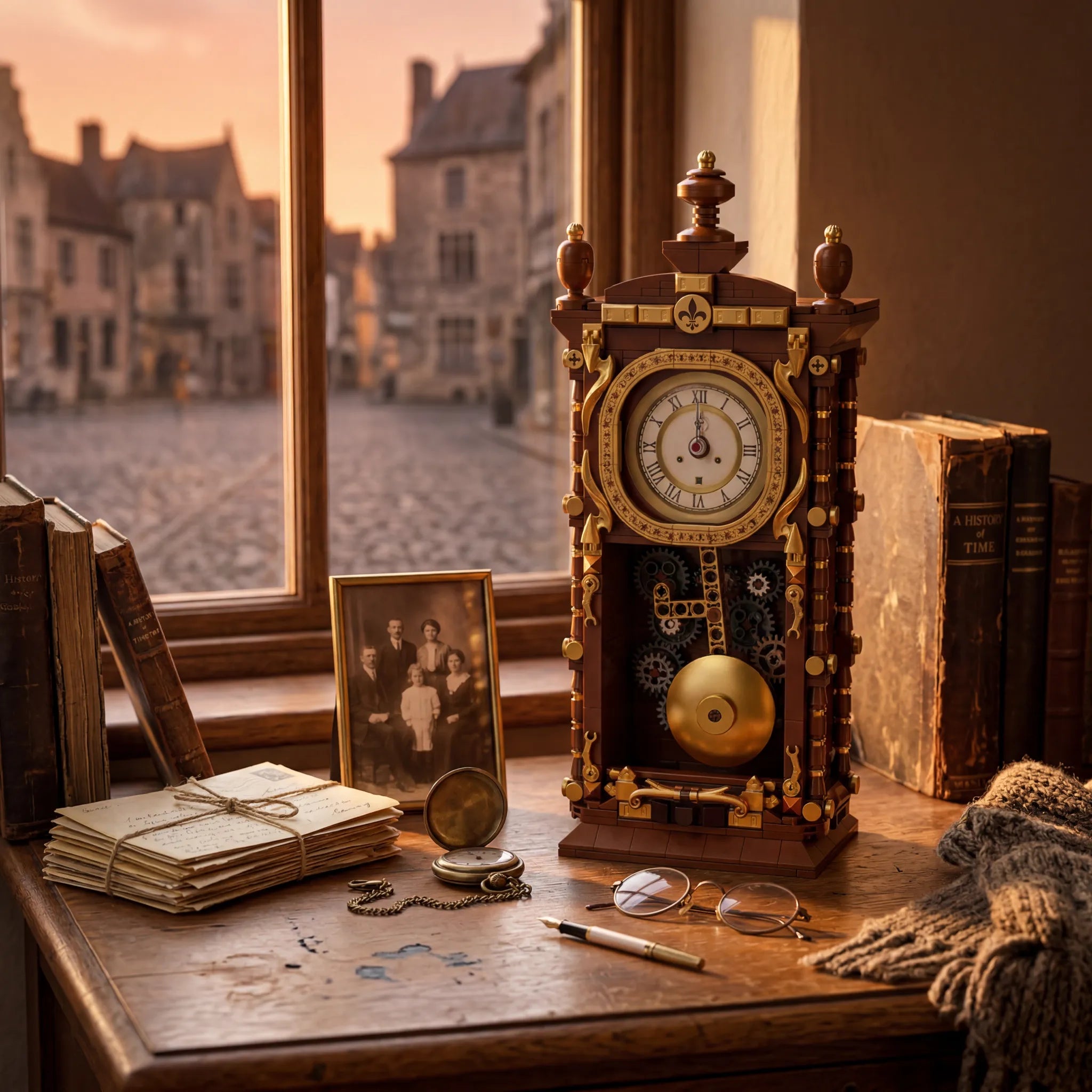 🕰️ Vintage Mechanical Clock Building Blocks | Build Time Into Art