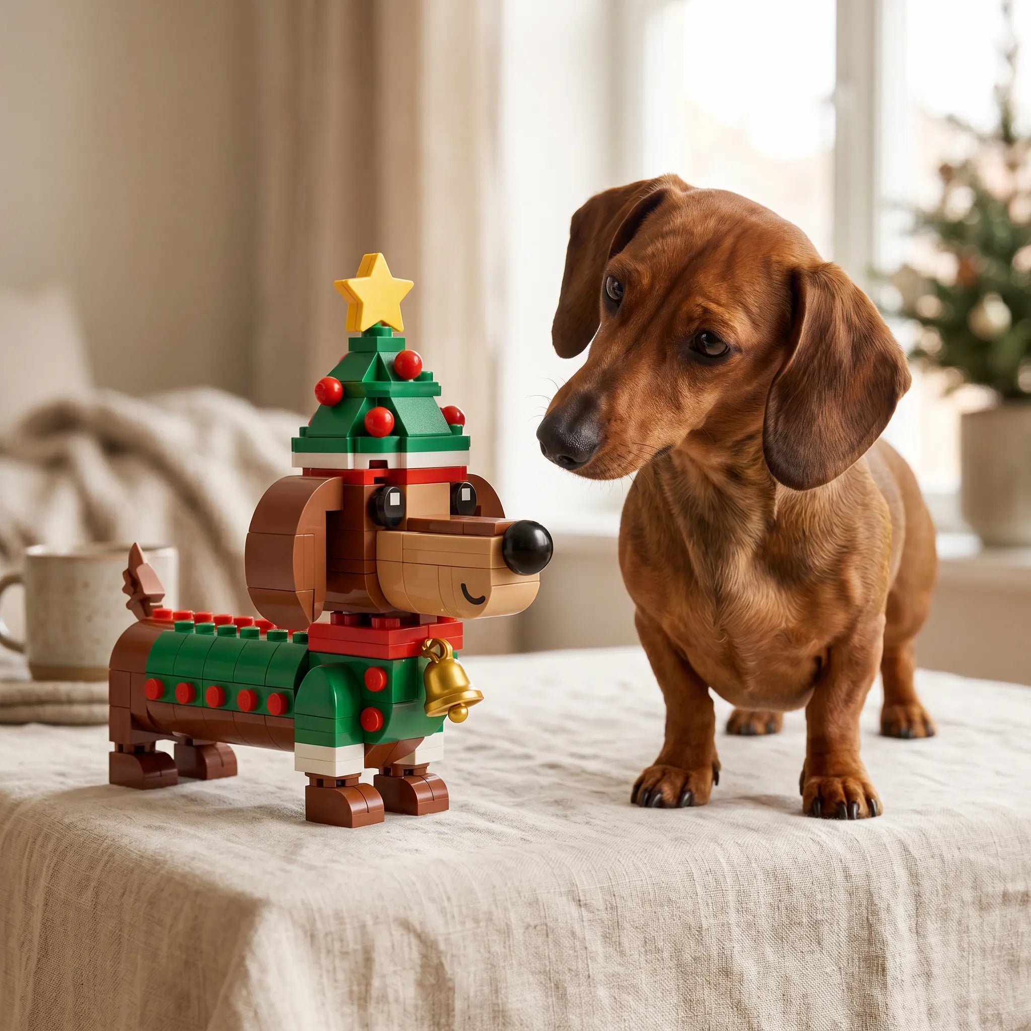 Christmas Dachshund Building blocks Set