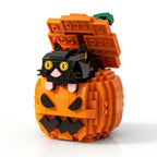 Peek-a-Boo Black Cat Pumpkin Building Set