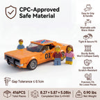 🚗 Classic Dodge 01 Race Car Brick Display Building Brick Set