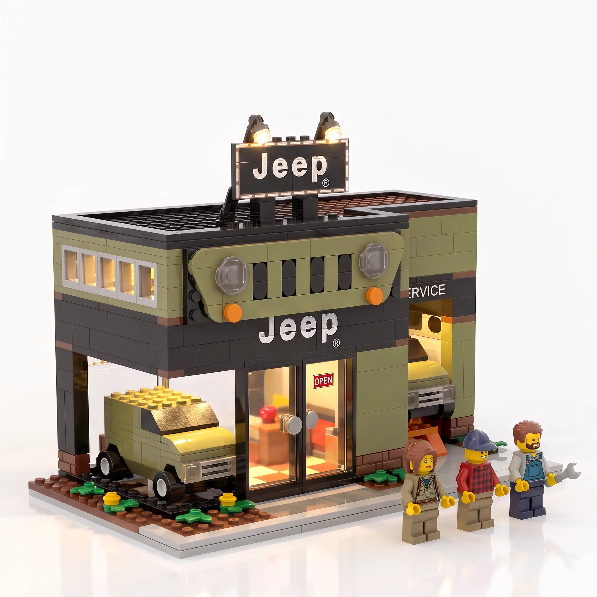 American Off-Road Adventure Garage Building Block set
