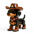 🤠 Cowboy Dachshund Brick Set — Build Your Own Little Western Adventure