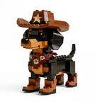 🤠 Cowboy Dachshund Brick Set — Build Your Own Little Western Adventure