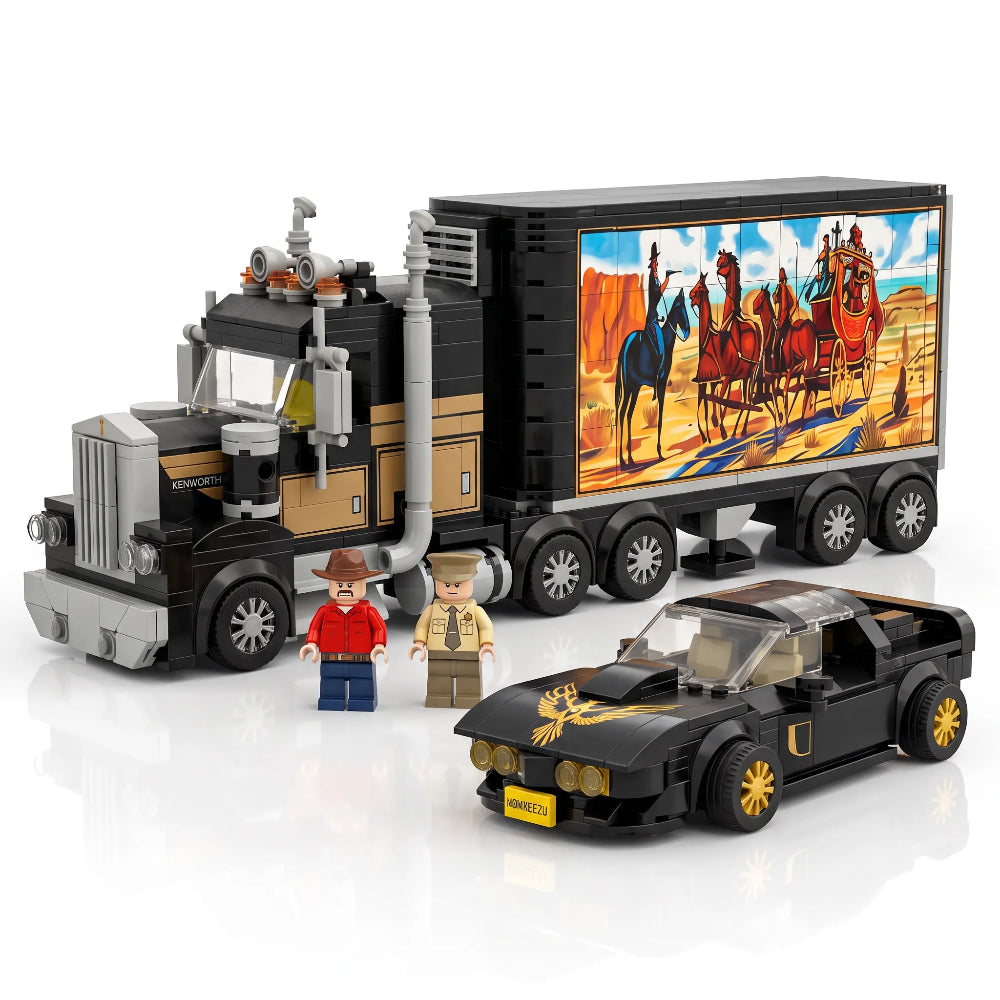 Classic Semi Truck & Muscle Car Collectible Building Block set