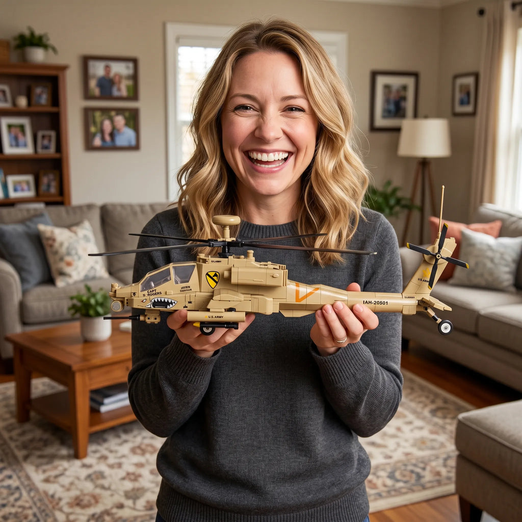 AH-64 Apache Attack Helicopter Building Block Set