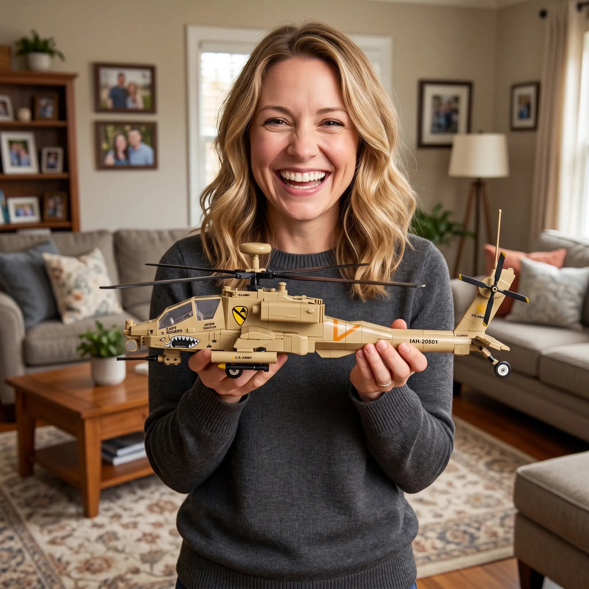 AH-64 Apache Attack Helicopter Building Block Set
