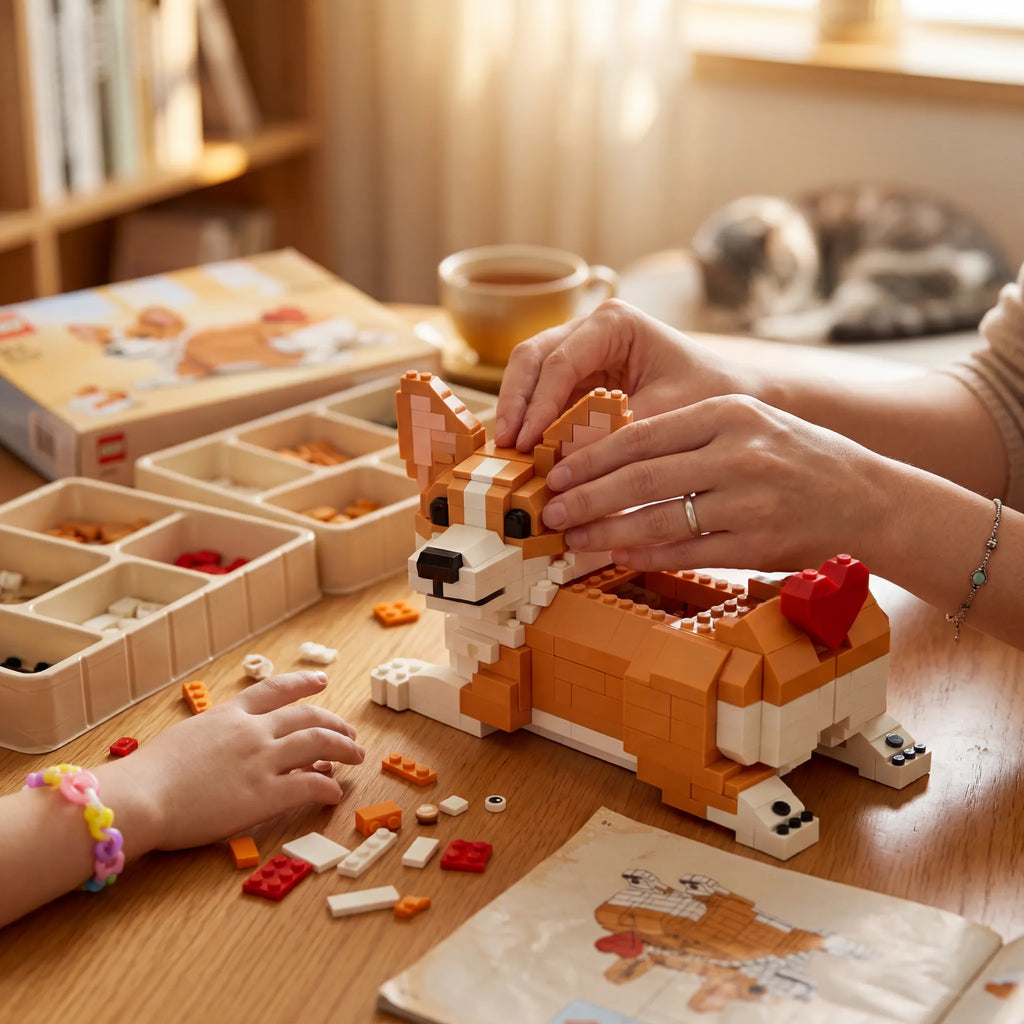 🐶 Corgi Love Brick Set — Build a Little Piece of Happiness