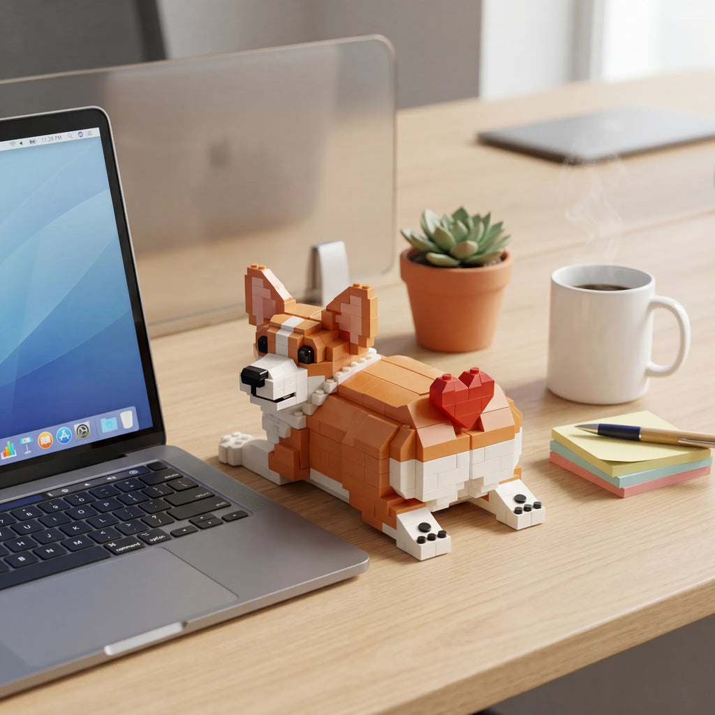 🐶 Corgi Love Brick Set — Build a Little Piece of Happiness