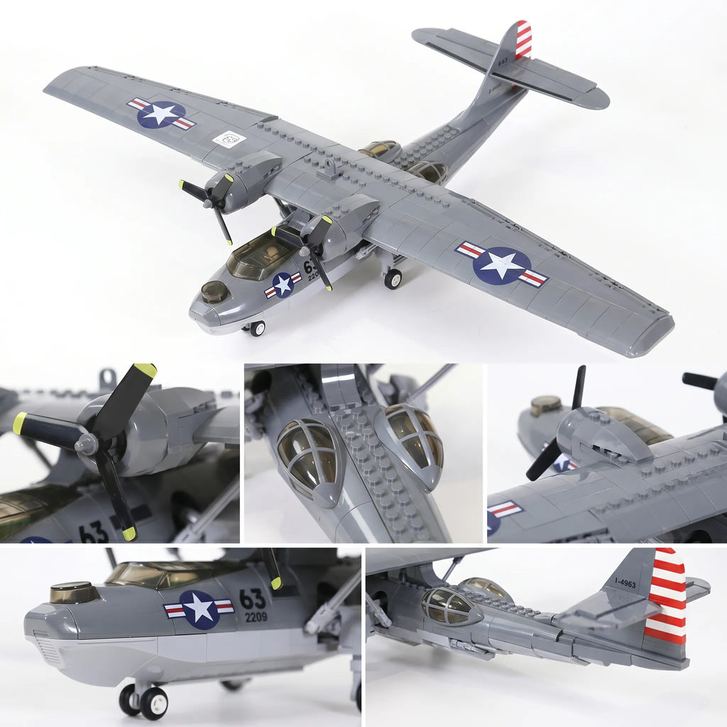 WWII Legend Reborn: PBY-5A Catalina Flying Boat Building Set | Ultimate Military Collector's Display