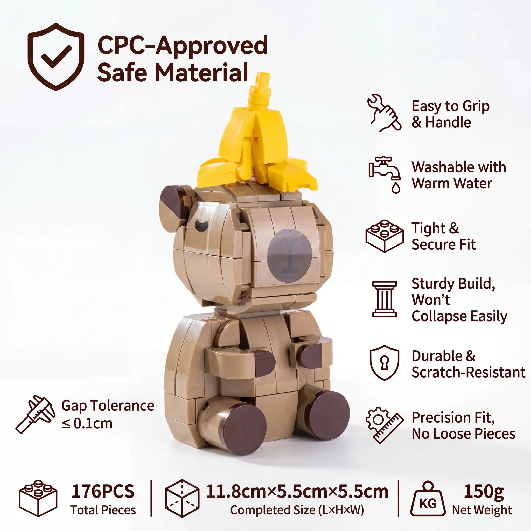 "Allow Everything" Zen Capybara Micro Building Blocks | Desk Stress Relief Toy & Healing Decor