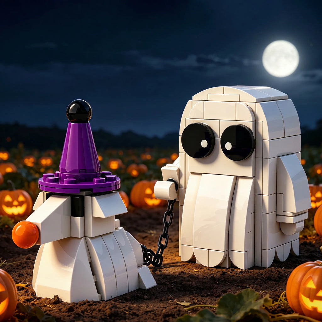 Little Witch & Ghost Companion Halloween Building Set