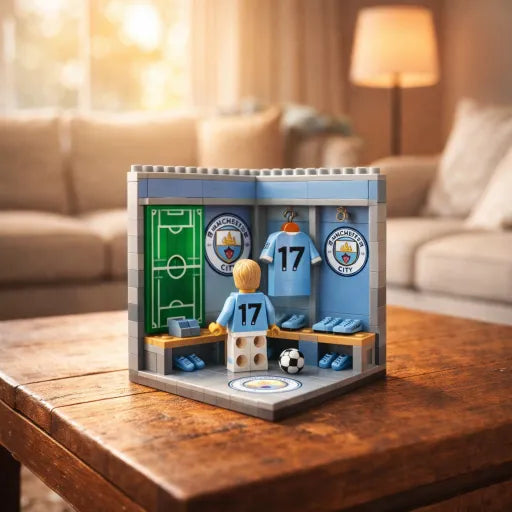 🔥Limited Edition 🔥Ultimate Matchday: Football Club Locker Room Building Block Set (with Minifigure & Jerseys) ⚽️🔴
