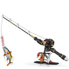 Sea Fishing Rod & Reel Building Block Set | Mechanical Desktop Toy | Deep Sea Casting Simulation | For Adults & Office Workers 🎣