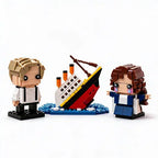 🚢 Century of Love: Titanic & Jack/Rose Q-Version Micro Building Block Set | Romantic Desk Decor